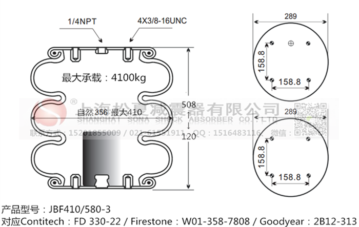 JBF410/580-3橡膠<a href='http://0775daolang.com/' target='_blank'><u>空氣彈簧</u></a>